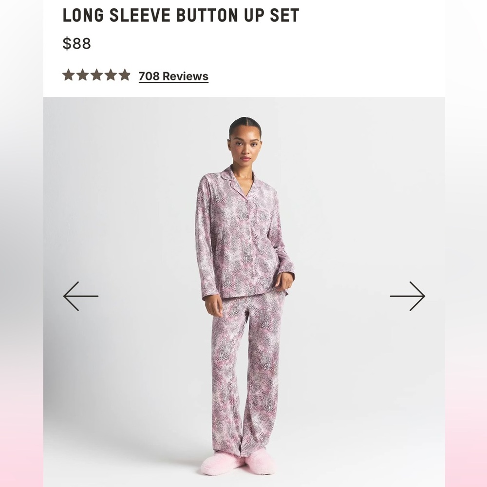 Skims Bloom Leopard Print Pajama Set - Picture 3 of 5